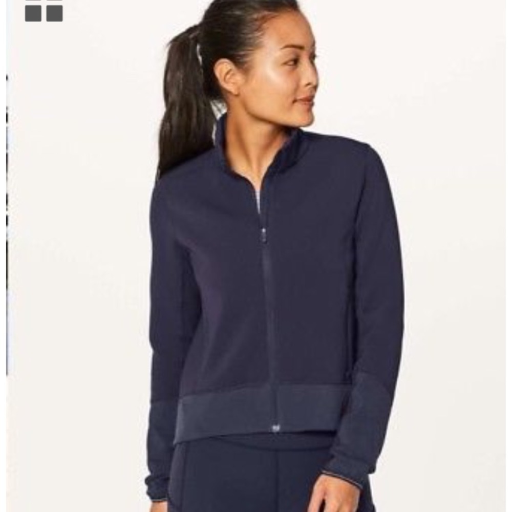 Lululemon cardio squad jacket navy size 6